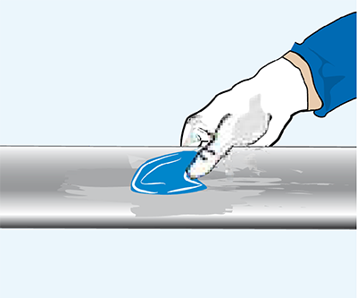Pipe Repair Kit Step 5 - Apply Repair Stick to Leak
